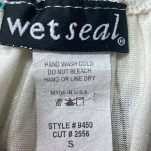 Vintage Wet Seal Y2K Babydoll Top Mod Floral Print Retro 70s Inspired Boho - Picture 7 of 7